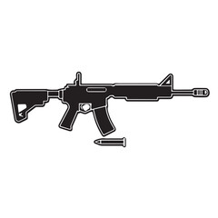 assault rifle vector illustration AR-15