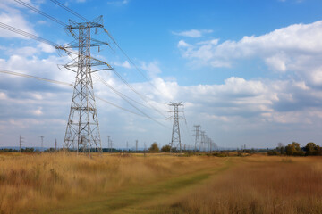 Power Transmission Lines Across the Open Field
