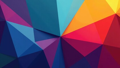 Fototapeta premium Geometric abstract shapes, vibrant color blocks, decor, surface