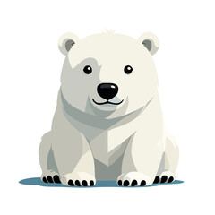 Cute polar bear vector graphic and illustration