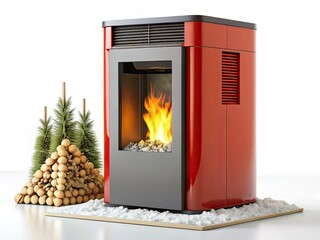 Biofuel Pellet Stove - Modern Winter Home Heating