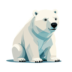 Cute polar bear vector graphic and illustration