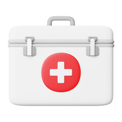 Obraz premium PNG 3D first aid kit, element illustration, transparent background