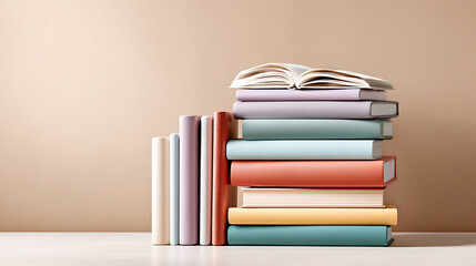 Stack of Books on a Table