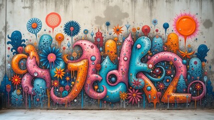 Fototapeta premium Concrete Canvas: The Vibrant Expressions of Street Art