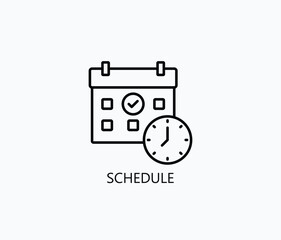 Schedule Icon Or Logo Isolated Illustration