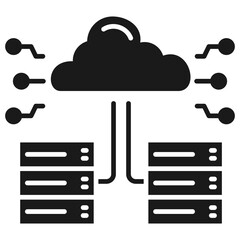 Data Center Glyph Icon