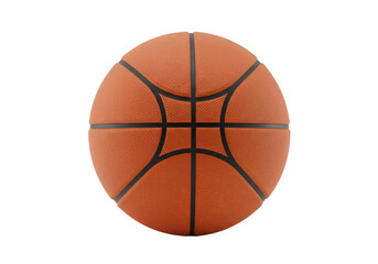 Fototapeta premium Closeup of a Classic Orange Basketball isolated on transparent background