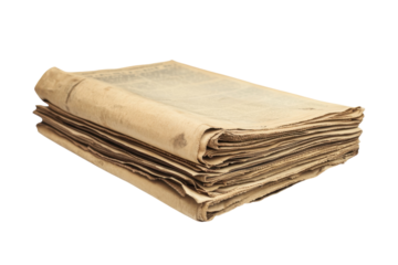 Stack of aged newspapers historical documents vintage news print yellowed pages old paper texture