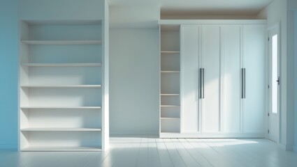 Updated room design with shelf and wardrobe - removal