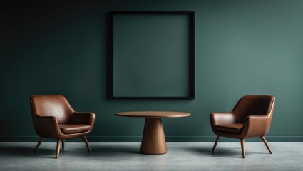 Stylish desk with a wall setting