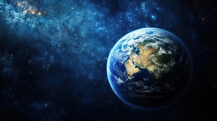 Stunning celestial view of earth in the cosmos.