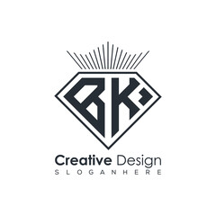 Luxury Initial Letter Monogram in Pentagon Diamond Shape with Royal Crown for Premium Branding & High-End Logo Design
