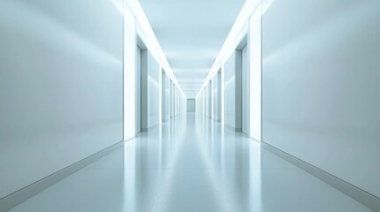 Obraz premium Bright Modern Hallway with Minimalist Design and Clean Lines