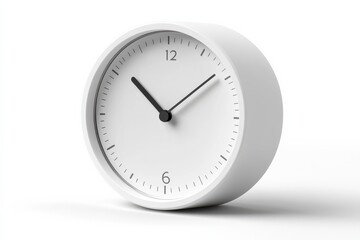 A simple white round clock