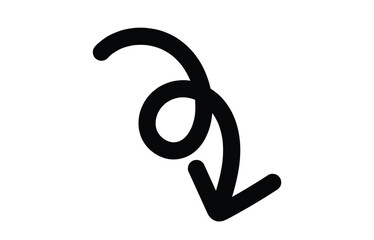 hand drawn rotating arrow