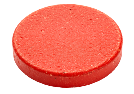 Red Round Disc Texture and Color isolated on transparent background