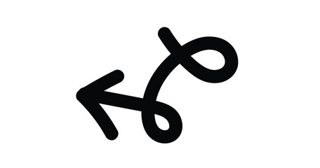 hand drawn rotating arrow