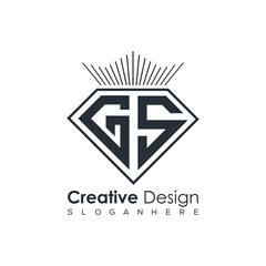 Luxury Initial Letter Monogram in Pentagon Diamond Shape with Royal Crown for Premium Branding & High-End Logo Design
