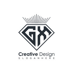 Luxury Initial Letter Monogram in Pentagon Diamond Shape with Royal Crown for Premium Branding & High-End Logo Design
