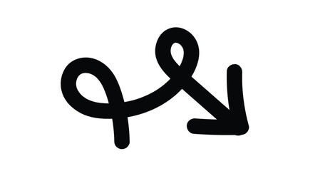 hand drawn rotating arrow