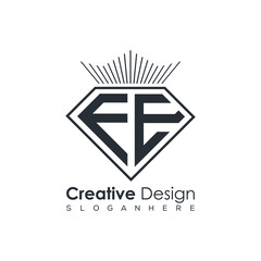 Luxury Initial Letter Monogram in Pentagon Diamond Shape with Royal Crown for Premium Branding & High-End Logo Design
