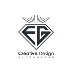 Luxury Initial Letter Monogram in Pentagon Diamond Shape with Royal Crown for Premium Branding & High-End Logo Design
