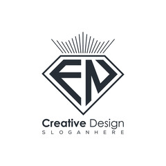 Luxury Initial Letter Monogram in Pentagon Diamond Shape with Royal Crown for Premium Branding & High-End Logo Design
