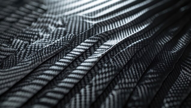 Techno-inspired factory scene with black molded embossed metal background, metallic