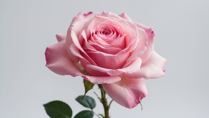 Fototapeta premium Pink rose flower beautifully isolated on a white background
