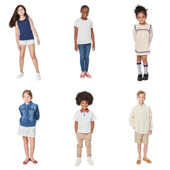 Obraz premium Png kid's apparel full body mockup