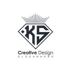 Luxury Initial Letter Monogram in Pentagon Diamond Shape with Royal Crown for Premium Branding & High-End Logo Design
