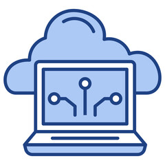 Edge Node Blue Icon