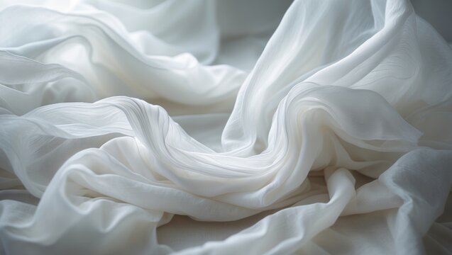 Delicate light fabric backdrop with beautiful layers