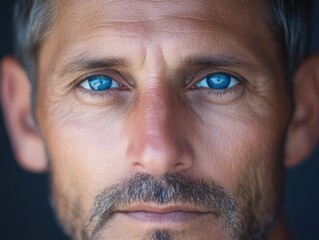Obraz premium Man with blue eyes portrait