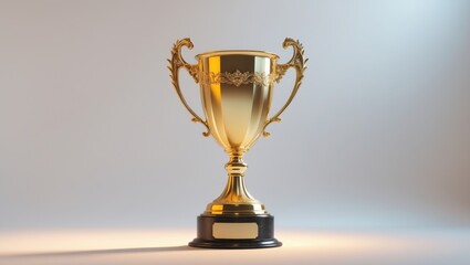 Fototapeta premium Golden Trophy Set Against an Isolated Background