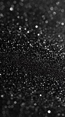 Fototapeta premium Gleaming Black Sparkles Pattern, Monochrome Shiny Dots Overlay Background