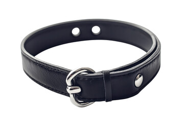 Elegant Black Leather Pet Collar Simple Design Stylish Buckle Soft Texture Perfect for Small Dogs
