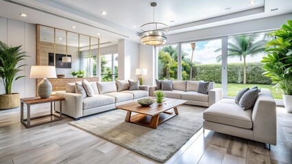 Minimalist Florida Living Room - Tilt-Shift AI Photo
