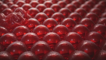 Packaging texture with red bubble wrap