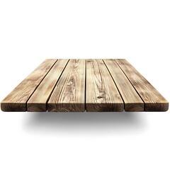 Empty Wood Table isolated on transparent and white background