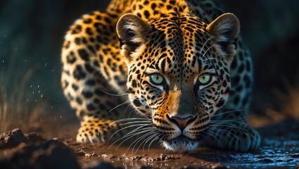Portrait of a Leopard Observed During Safari