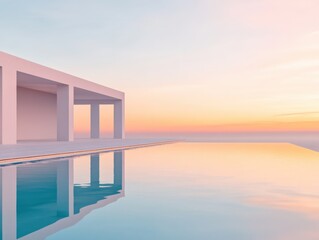 Infinity pool at sunset