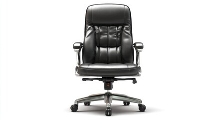 a modern office chair on a white isolated background, ergonomic and sleek design