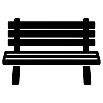 recommend clip art: Bench vector silhouette illustration isolated on white background