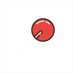 red push pin