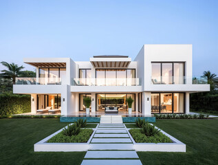 modern luxury villa hotel resort exterior