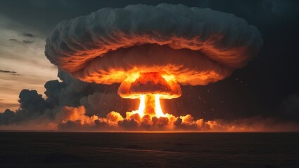Nuclear explosion taking place outside