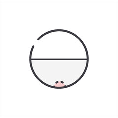 vector illustration of a glass ball