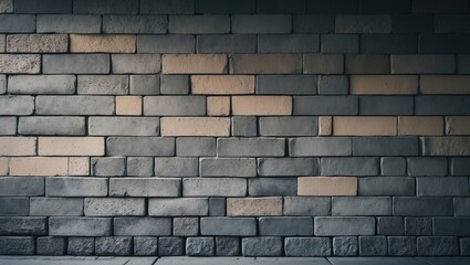 Obraz premium Historic brick wall with retro colors against a city background